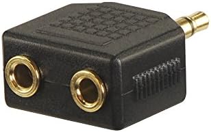 VCE 2-Pack 3,5 mm-es Fejhallgató-Y Splitter, Aranyozott 3.5 mm 1/8 inch Férfi Kettős Női Sztereó Jack Adapter Átalakító