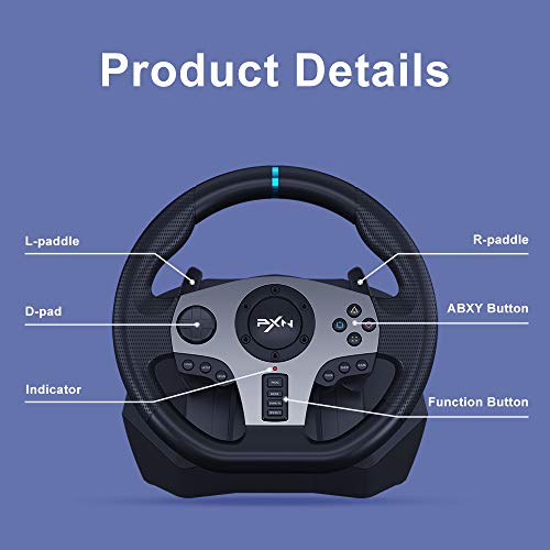 PC Racing Wheel 3-pedálos Pedálok, Illetve Alakváltó Csomag PXN V9 Univerzális Usb Autós Sim 270/900 fokú Verseny Kormánykerék Kompatibilis