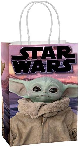 Star Wars Yoda Műanyag Fél Zsák - 8 1/4H x 5 1/4W x 3D | Multicolor - Csomag 8