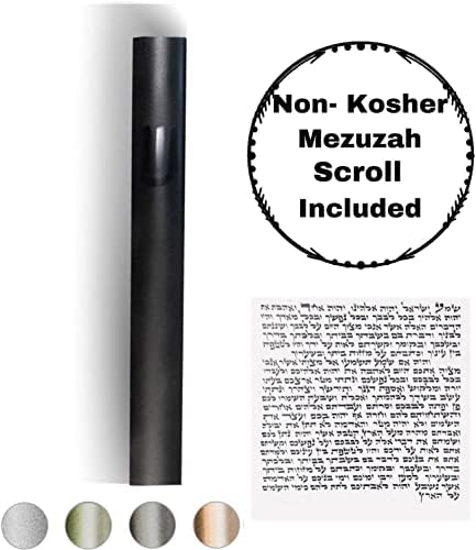 A&S Mezuzot Mezuza Alumínium Vízálló tok Peel & Bot Könnyű Telepítés Haza Áldás (Fekete, 6inch)