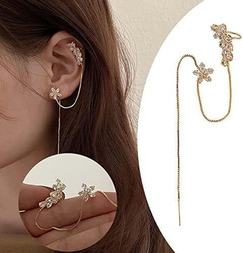 18k Fülbevaló Virág Fülbevaló fülbevaló Tini Lányok Minimalista Piercing Szegecsekkel Divatos Fülbevaló (Egy, Egy Méret)