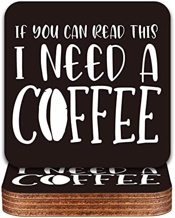 XIKAINUO 4 Darab Vicces Kávét Szerető Hullámvasút, Ha el tudod Ezt Olvasni Kell Egy kávéscsésze Alátét a Kávét Szerető, Barátok