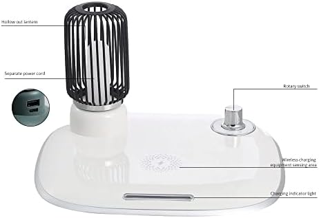 SDFGH 15W Qi Vezeték nélküli Töltés Lámpa Éjszakai Lámpa asztali Lámpa USB-C, Gyors Vezeték nélküli Töltés Pad (Szín : B)