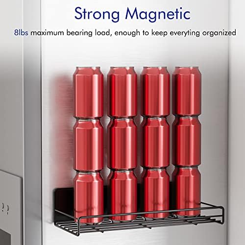 4 Csomag Mágneses fűszertartó a Hűtőszekrény mellett Hűtőszekrény Fűszer Szervező Mágneses Polc Kicsi Lakás RV Konyha Tábla