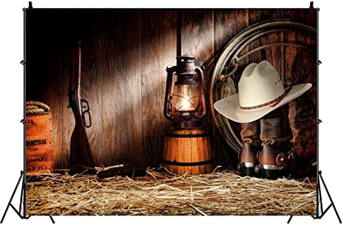7×5ft Western Cowboy Háttérben Piros Fa Deszka, Rusztikus Fa Pajta Ajtó Hátteret Parasztház a Baba Zuhany Gyerekek, Gyermek, Fiú, Szülinapi
