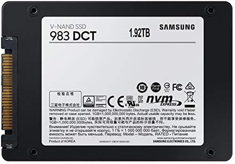 Samsung 983 DCT Sorozatú SSD 1.92 TB - PCIe NVMe 2.5 7mm Felület Belső szilárdtestalapú Meghajtó V-NAND Technológia Üzleti (MZ-QLB1T9NE),