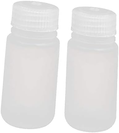 X-mosás ragályos 2db 50ml HDPE Műanyag Henger Széles szájú Üveg Minta Egyértelmű(2db 50ml HDPE Cilindro plástico Botella ancha de