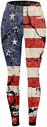 Amerikai Zászló július 4. Női Leggings Has Ellenőrzési Amerikai Zászló Jóga Nadrág Varrat nélküli, Könnyű, Sportos, Rugalmas Harisnya