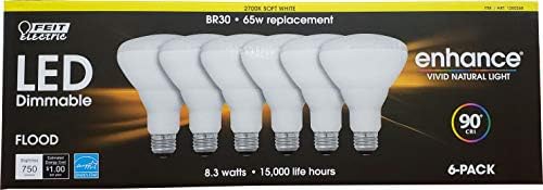 Feit Elektromos LED BR40 Izzók, Szabályozható, 65W Egyenértékű, 10 Év Élet, 850 Lumen, Süllyesztett Lehet Izzók, Nedves Névleges,