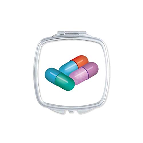 Kapszula, Tabletta, Egészségügyi Termékek Minta Tükör Hordozható Kompakt Zsebében Smink Kétoldalas Üveg