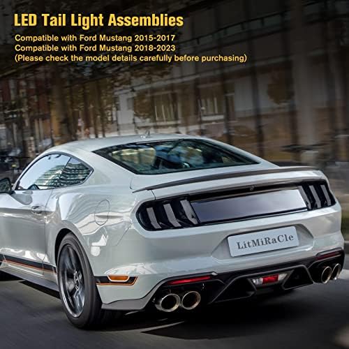 LitMiRaCle LED hátsó Lámpa Szerelvény Ford Mustang & Shelby GT350 2015-2022 Sorozatos indexet, lámpa, Hátsó Csere Lámpa, Vezető