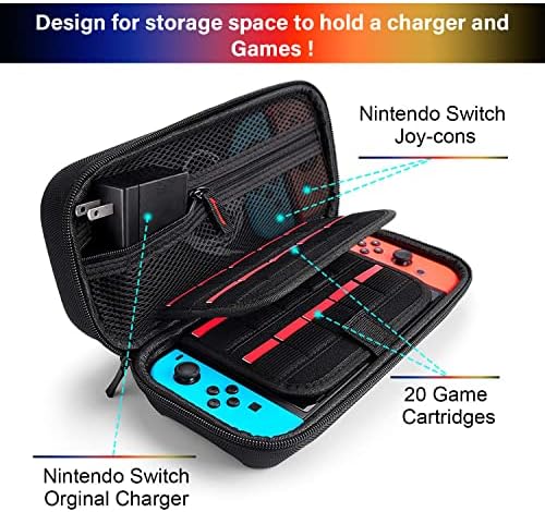 Kapcsoló Tartozékok Csomag Kompatibilis a Nintendo Kapcsoló, Kit hordtáska, képernyővédő fólia, Kompakt Playstand, Kapcsoló Játék az