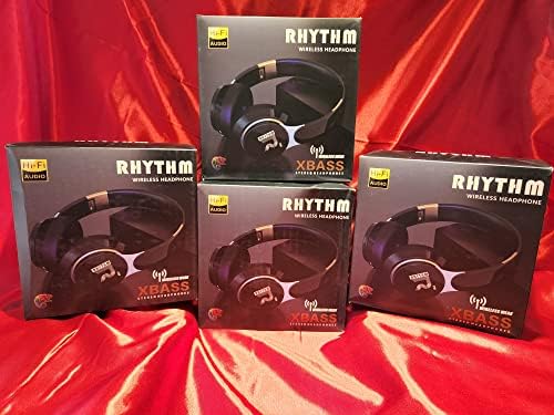 RITMUS Vezeték nélküli Fejhallgató HD hangminőség, Extra XBASS Vezetékes & Bluetooth Mikrofon: Beépített Lejátszás Vezérlés, Fekete