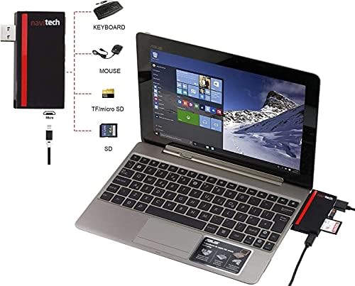 Navitech 2 az 1-ben Laptop/Tablet USB 3.0/2.0 HUB Adapter/Micro USB Bemenet SD/Micro SD Kártya Olvasó Kompatibilis a Dynabook Tecra