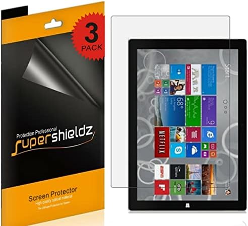 (3 Csomag) Supershieldz Célja a Microsoft Surface Pro 3 kijelző Védő fólia, Tükröződésmentes, valamint Anti Fingerprint (Matt) Pajzs