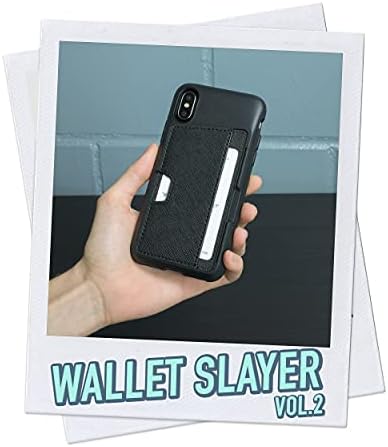 Smartish iPhone Xs Max Tárca Esetben - Pénztárca Vadász Vol. 2 [Slim Védő Kitámasztó] Hitelkártya tartó Apple iPhone 10S Max (Selyem) - szmoking