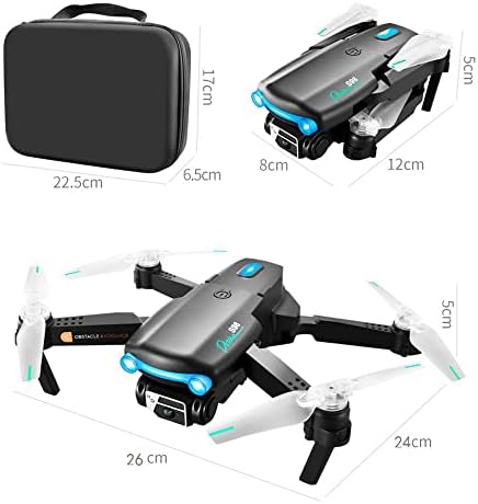 AFEBOO Mini Drón, Egyetlen Kamera - HD Összecsukható Drón, LED Fény, hordtáska, Egy Gomb Felszállás/Leszállás, Magasság tart, 360°