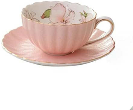 TDDGG Brit Stílus porcelán kávéscsésze Kert Délutáni Tea Kerámia Tea Vörös Tea Csésze Csészealj Kanál Tök Csésze, Bögre Tea Set