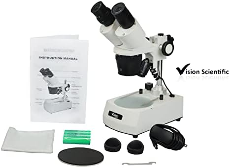 Látás Tudományos VMS0002-RC-13 Binokuláris Sztereó Mikroszkóp, 10x Widefield Szemlencse, 1x pedig 3X Célok, 10x pedig 30x Nagyítás,