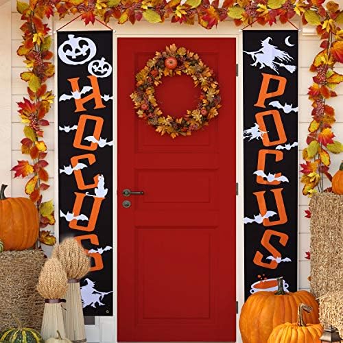 JOYIN Halloween Hókusz-Pókusz Banner Lóg Veranda Alá 72, Dekoratív Otthon Ajánlat Hátborzongató Témájú Bulit Beltéri Kültéri Csokit