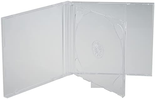 Ovális Multimédia Japán 2D-s CD-tok, 0.4 inch (10 mm) Vastag, Logó, Tartja a 2 CD Jewel Case, 50 Átlátszó Tálca, Is Használható,