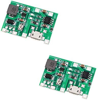 KOOBOOK 2db Micro USB 3,7 V Li Lítium-ion 18650 Akku Töltés Mentesítés Modul Állítható Boost Lépés Integrált Modul 4.5 V-8V 4,3 V-27V