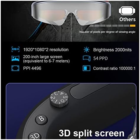 Head Szerelt 512 gb-os Memória 3D-s Android Rendszer Videó Okos Szemüveg 3DVR 4k OLED Hatalmas Képernyőre a HDMI USB Szemüveg Csatlakozni