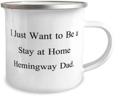 Én Csak azt Akarom, hogy Maradj Otthon Hemingway Apa. Hemingway Macska 12oz Táborozó Bögre, Helytelen Hemingway Macska Ajándékok,