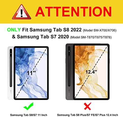 Fintie Szilikon tok Samsung Galaxy Tab S8/Lap S7 11 Inch (Modell SM-X700/X706/T870/T875/T878), [S tolltartó] Honey Comb Sorozat Gyerekeknek,