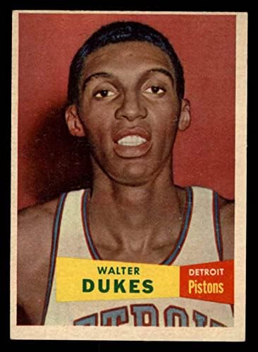 1957 Topps 30 Walter Dukes Detroit Pistons (Kosárlabda Kártya) EX Pistons Seton hall
