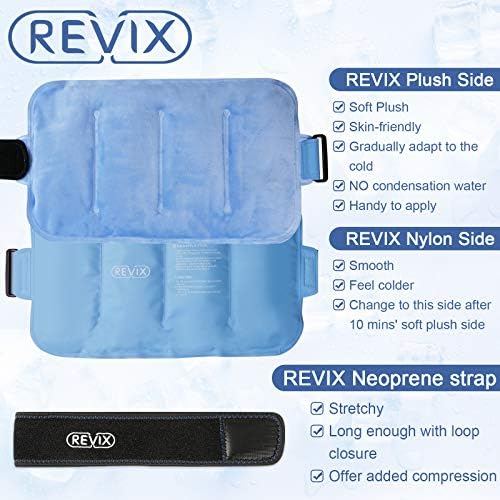 REVIX XL Ice Csomag térdprotézis Műtét, Gel Ice Csomag Vissza Sérülések, fájdalomcsillapítás (16X 9), Puha Plüss Bélés Jeges