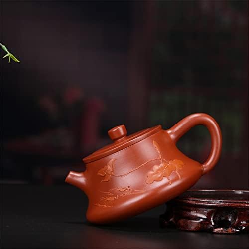 WALNUTA Sár lotus rím kő kanál 200ML lila homok, fű, kézzel készített tea-fű háztartási Kínai szűrő teáskanna (Szín : Egy, Méret : Mint a