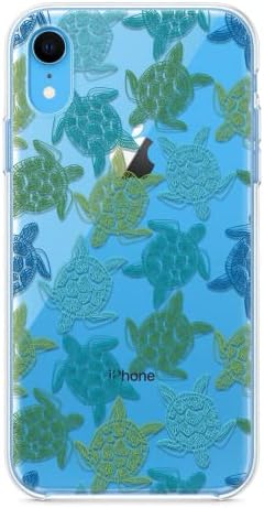 Blingy iPhone XR Esetben, Szórakoztató Teknős Design hideg tengeri Hal Minta Állat Strand Stílusú, Áttetsző Puha TPU Védő Tiszta Ügy