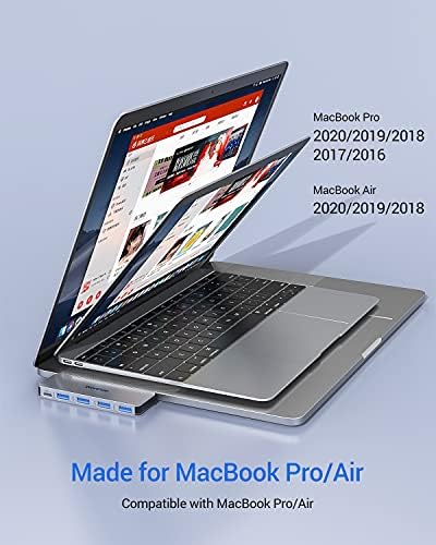 USB Adapter MacBook Air/Pro, MacBook Air M1 USB-Tartozékok 5-in-1 USB-C-USB Adapter 4 USB 3.0 Thunderbolt 3 100W PD, Kompatibilis