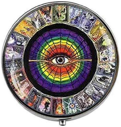 Mystic Tarot Kártyák Alkímia Ékszerek Wicca - Art Fotó Tabletta Doboz Varázsa Tabletta Doboz - Üveg Candy Doboz