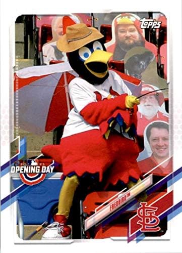 2021 Topps Nyitó Nap Kabalák M-5 Fredbird St. Louis Cardinals MLB Baseball Trading Card