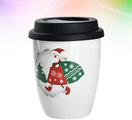 Luxshiny Karácsonyi Ajándékok 380ML Kerámia Bögre, Karácsonyi Csésze Víz Csésze Fogantyú Kávés Csésze Kávé, Tea, Tej (Santa Claus) Kávé