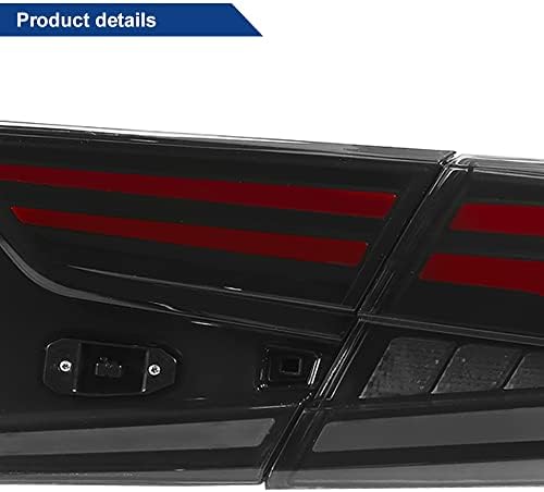 BoardRoad LED-es hátsó Lámpák Alkalmas 2018-2022 Honda Accord 10 Gen Füst Lencse Hátsó Fék Lámpa w/Szekvenciális villanyt Dinamikus