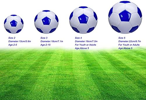 Futball-Labda Méretű 2,3,4,5 Fehér Kék Kültéri, illetve Beltéri Iskolai Sport Tevékenység Anti-Robbanás Klasszikus Design Alkalmas a Gyerekek