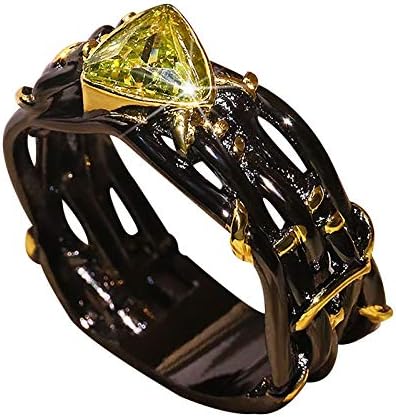 A gyűrűk Mérete 6 Gyűrű Divat Ajándék Személyiség ékszer Ékszer Intarziás Két Színű Gyűrű Női Gyűrűk (mint Látható, 7)
