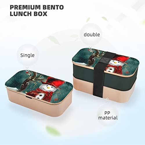 Hóember Ebéd Bento Box Korszerűsített Állítható Pánt,Összerakható Újrafelhasználható Szivárgásmentes Élelmiszer-Tartály, Bpa