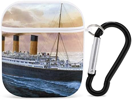 Retro Titanic Régi, Híres Történelmi Fejhallgató burkolata Védő Kemény tok, hordtáska Kulcstartó Kompatibilis AirPods