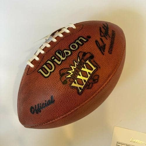 Reggie White Aláírt 1997-es Super Bowl XXXI Wilson Játék Labdarúgó SZÖVETSÉG COA Packers - Dedikált Focilabda