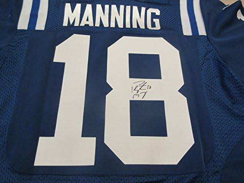 Peyton Manning Dedikált Indianapolis Colts Jersey W/BIZONYÍTÉKA, Kép Peyton Aláírása Nekünk, Denver Broncos, Indianapolis Colts Super