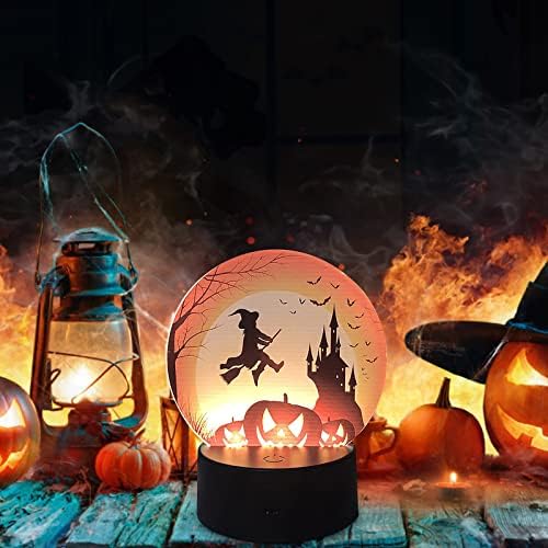 JackRuler Halloween Éjszakai Fény USB Tök Panel Alap Éjjeli Lámpa Egyedi Dekorációs Led Világít A Sötét Zászló Futball Szett (F, Egy Méret)