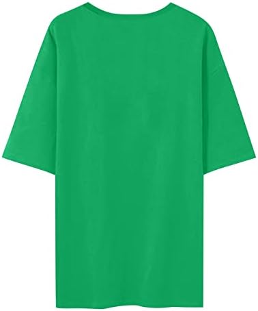 Női Szent Patrik Nap Lóhere T-Shirt Áldott Szerencse, Grafikus Póló Női Rövid Ujjú Sleeve Womes Ing