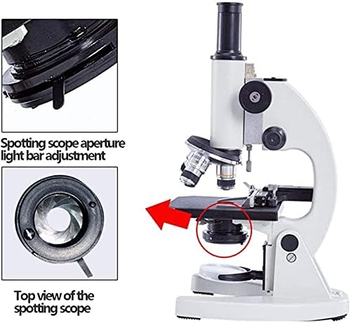 QIYUDS Monokuláris Mikroszkóp monokuláris Egyenes Cső, 45° - os Dőlésszög a Handpiece Klip,Erős Biológiai Mikroszkóp Iskolai Labor Haza