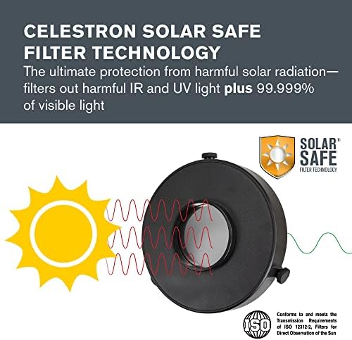 Celestron – EclipSmart Biztonságos Napfogyatkozás Távcső Szűrők – ISO 12312-2 Kompatibilis – Működik a Meglévő 80mm Távcsövek – Megfigyelni
