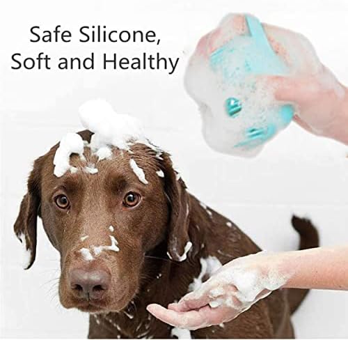 Cepillo de mosdó para Perros y Gatos, peine de goma de silicona para aseo de mascotas, de champú con dispensador kedves para masaje