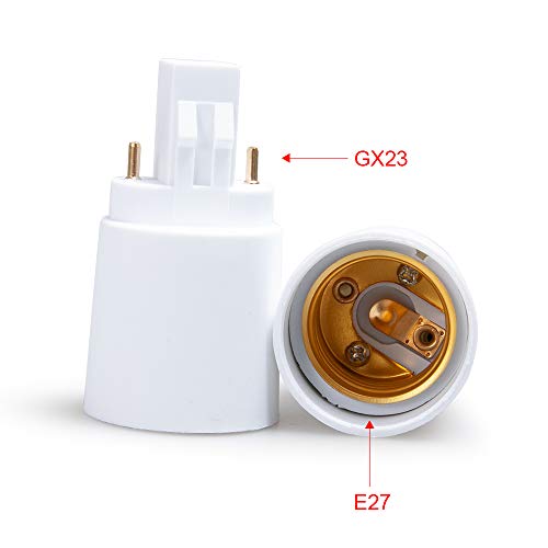 GX23, Hogy E27/E26 LED Foglalat Adapter, Izzó Foglalat, Izzó Bázis Adapter, Átalakító lámpatartó (Csomag 1)